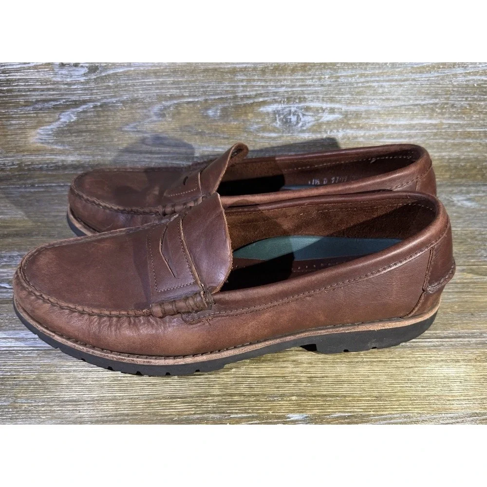 Filson Uplander Sebago Penny Loafers Brown Leather Vibram Men's Size 11.5 D RARE